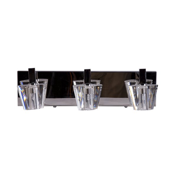 Elk Showroom Capello 1925'' Wide 3Light Vanity Light, Chrome BV2033-0-15